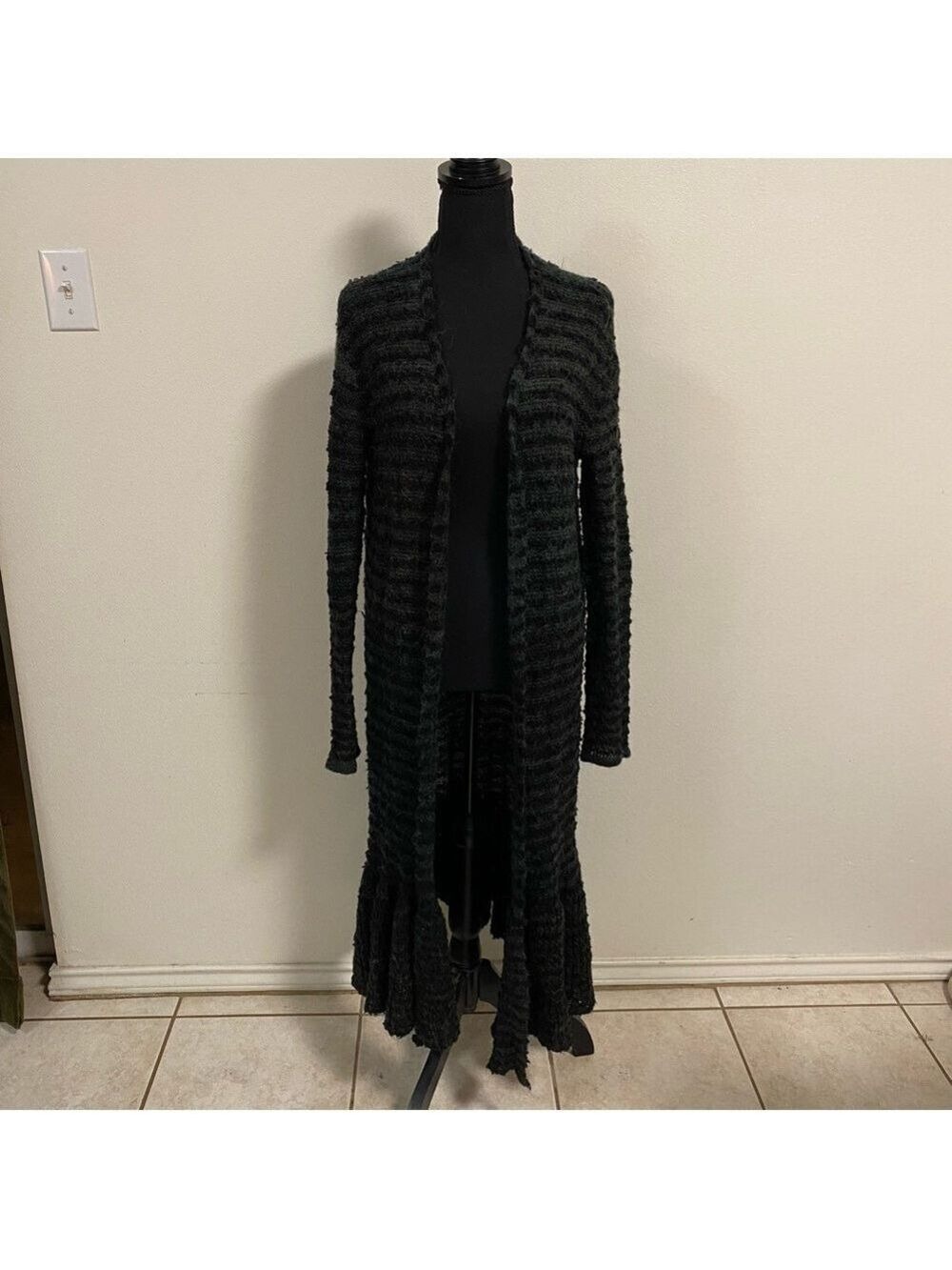 Free People Cardigan Womens Medium Balsam Smile Like You Mean It Stripe Duster